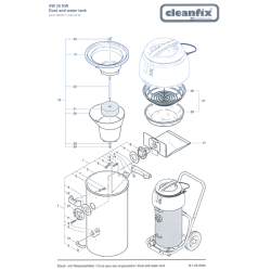 FIXATION POUR CAPOT Aspirateur Cleanfix SW20 / SW25K /SW25KW