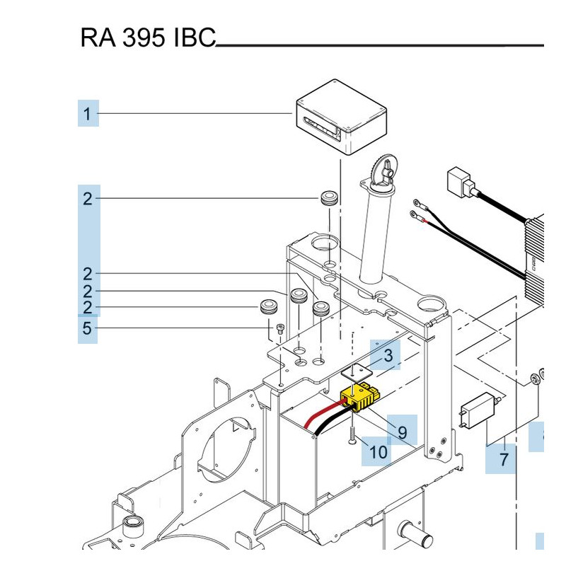 PLATINE ÉLECTRONIQUE PI7CE N°1 SUR L ÉCLATÉ.